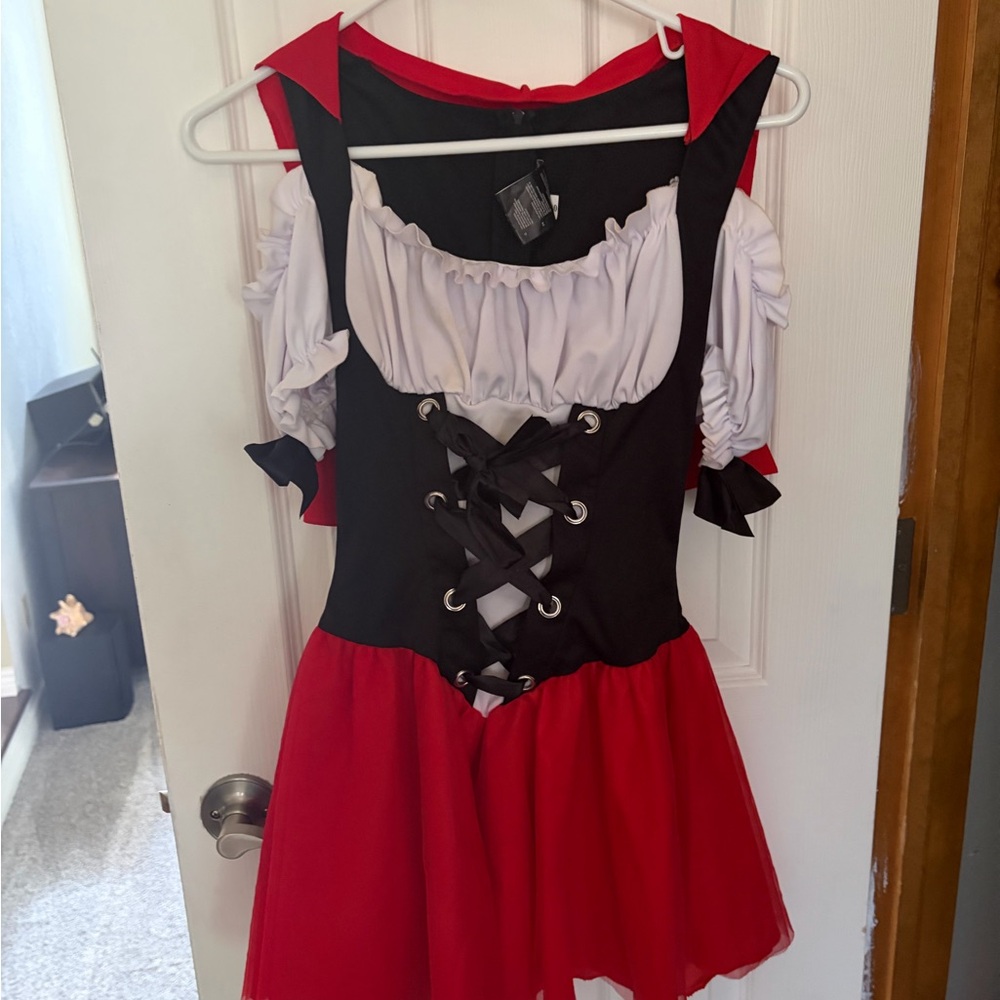Little red riding hood Adult Costume Dress. Size XS